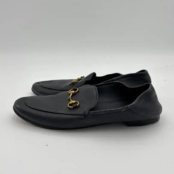 GUCCI Jordaan Horse Bit Slip On Penny Loafers Women's 37 US 7